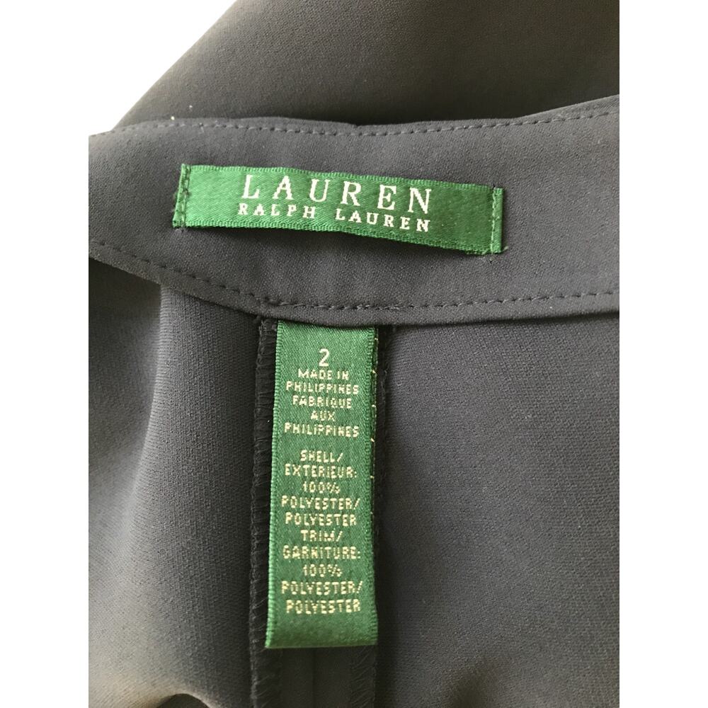 $115 Lauren Ralph Lauren Shorts Womens Size 2 Blue Flat Front Slash Pockets NWT - Picture 3 of 11